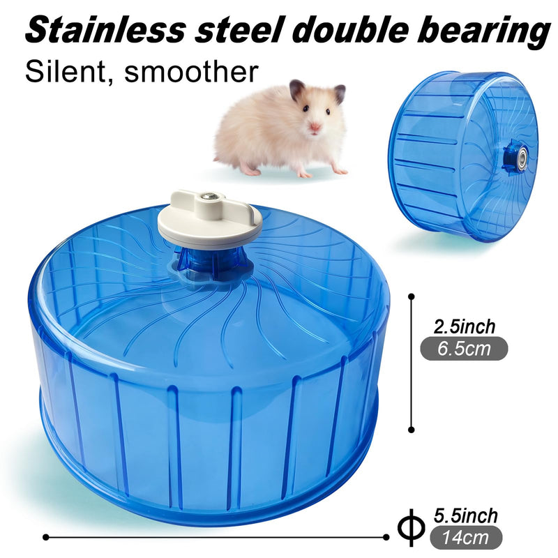 Hamster Wheel,Silent Wheel,Super Silent Hamster Exercise Wheels,Silent Hamster Wheel,Adjustable Stand Hamsters Exercise Wheels,Quiet Rat Wheel (Φ 5.5 inch, Blue) Φ 5.5 inch - PawsPlanet Australia