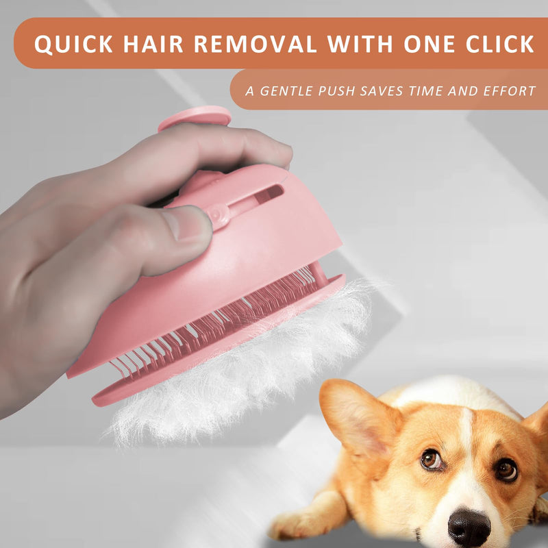 4 in 1 Cat Steam Brush for Shedding, Rechargeable Cat Brush with Steam, Steam Pet Hair Brush for Indoor Cats, Massage, Cleaning, Shedding, Combing & Remove Floating Hair All In One(Pink) Pink - PawsPlanet Australia
