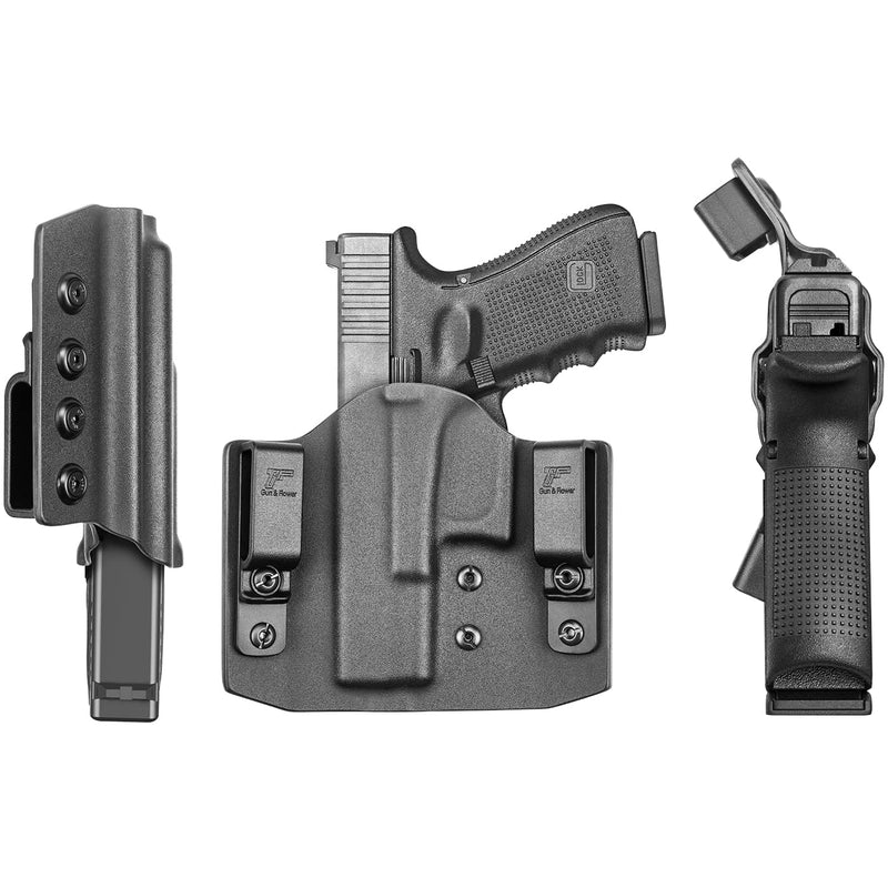 OWB Kydex Holster Fits: Glock 17 22 31丨Glock 19 19X 23 32 44 45丨M&P 9 40 45, SD9VE SD40VE丨CZ P-07丨P320 Compact, M18,XCarry, XCompact. OWB Holster for Concealed Carry, Adjustable Retention-Right Hand Right Hand Draw(OWB) Glock 17 22 31(Gen1-5)