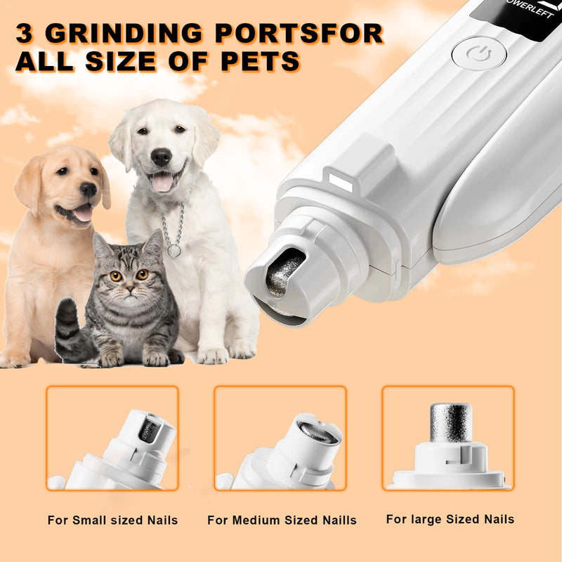 Upgrade 2026 Silent Nail Grinder Cordless for Pets with LED Light,2 in 1 Nail Clipper Trimmer and Grinder for Pets, Quick USB Charge,Suitable for Thick and Long Nails - PawsPlanet Australia
