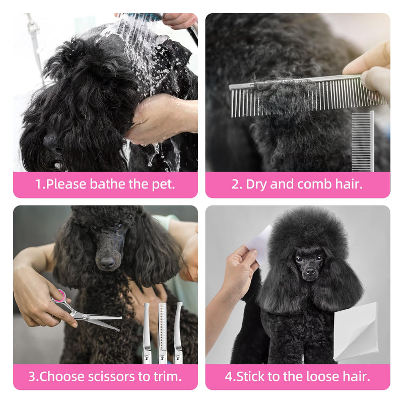 Dog Grooming Scissors Set - Dog Grooming Scissors with Safety Round Tip, 6 in 1 Heavy Duty Pet Grooming Scissor for Dogs, Cats and Other Animals - PawsPlanet Australia