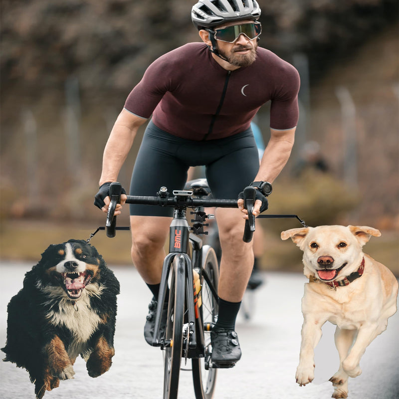 Dog Bike Leash Attachment,Second Generation Built-in Shock Absorption System Adjustable Leash Length Running slatmill for Large Small Dogs Harness Accessories,2Years Warranty Black - PawsPlanet Australia