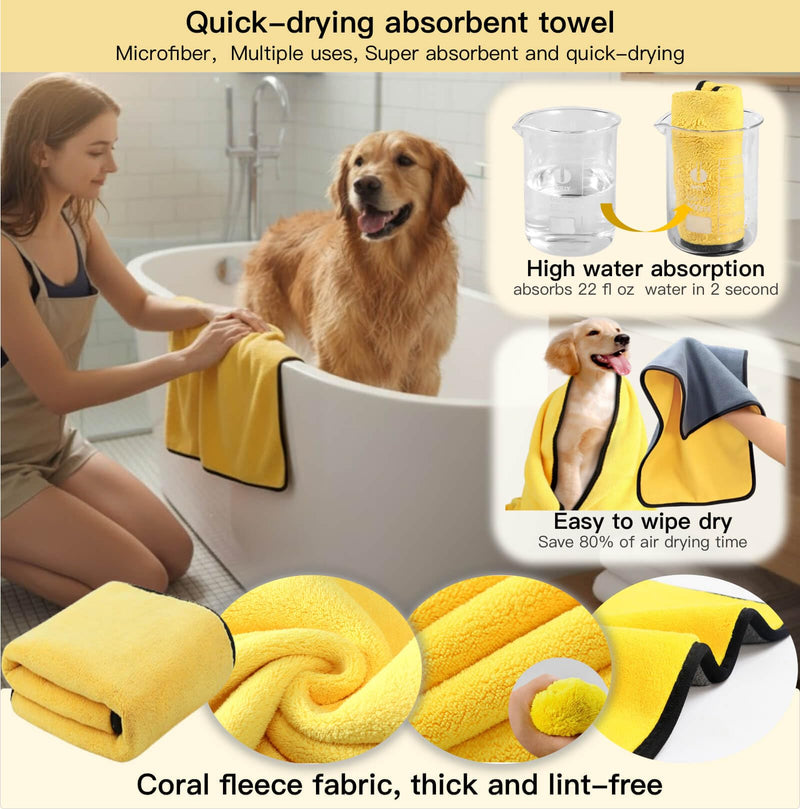 Cat&Dog Grooming Kit-6PCS for Cat Flea Comb, Dog Brush For Shedding,Pet Nail Clippers For Dogs,Pet Grooming Gloves, Dog Finger Toothbrush & Dog Bath Towel- Perfect Cat Grooming Supplies green - PawsPlanet Australia