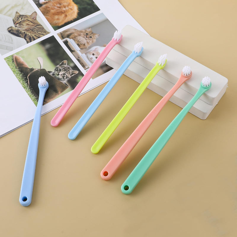 8 Pack Small Dog Toothbrush Cat Toothbrush Pet Toothbrush Mini Head Soft Dog Cat Tooth Brush for Sensitive Gum Puppy, Kitten, Cats & Small Breed Dogs, Portable Travel Friendly and Easy to Use - PawsPlanet Australia