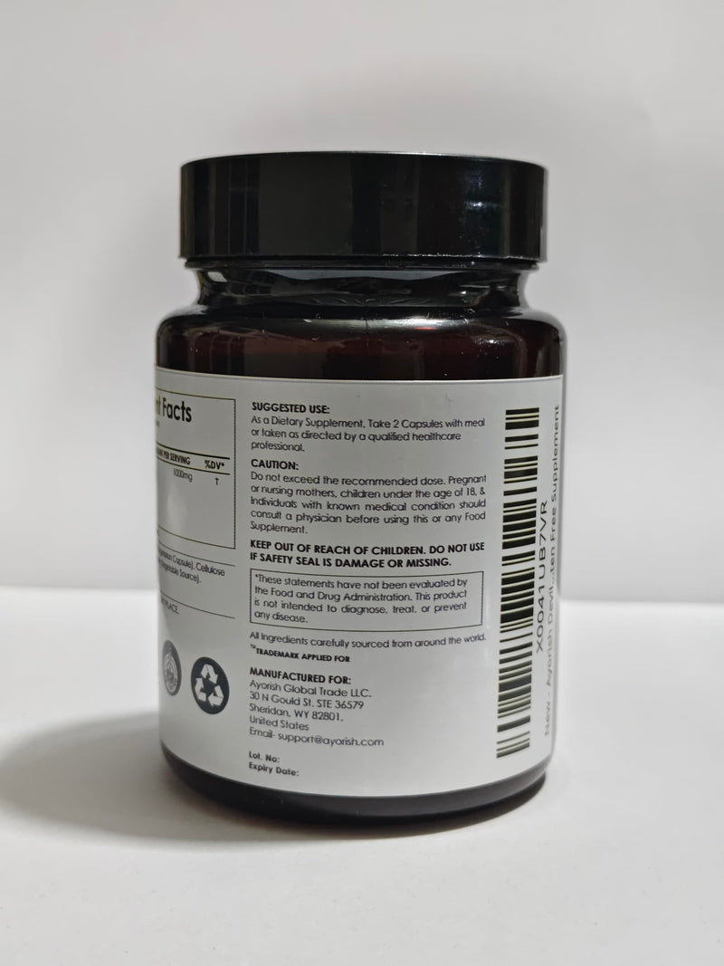 Devils Claw Root Extract 1000mg | 120 Capsules| Devils Claw Herbal Supplement | Non-GMO, Gluten Free Supplement