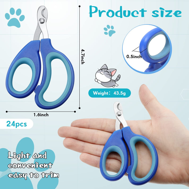 24 Pcs Cat Nail Clipper Bulk Kitten Claw Trimmer Pet Nail Cutter Claw Care for Cattery Cat Breeders Groomers Nonprofit Organization and Charity - PawsPlanet Australia