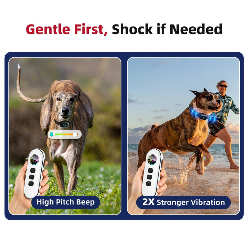 2025 Upgraded Shock Collar for Dogs, Dog Training Collar with Remote Control for Medium Large Dogs, 3 Training Modes - Beep, Vibration and Shock with Safety Lock, IPX7 Waterproof, Rechargeable,Black Black