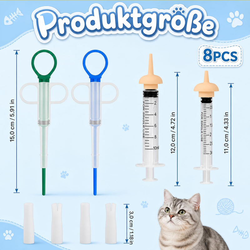 4 Pcs Tablet Dispenser for Cats, Pill Administering Device for Cats, Easy Medication Administration, Gentle Application for Animals, Practical Aid for Pet Owners and Veterinarians