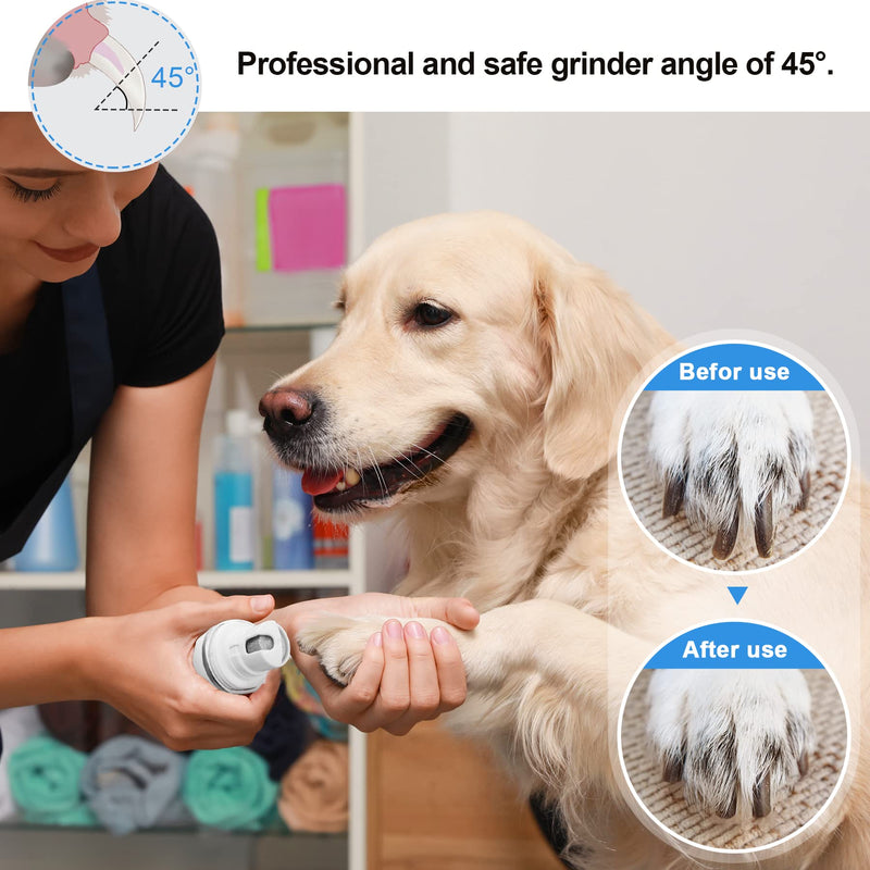 L&W BROS. Electric Dog Nail Trimmer, Rechargeable Dog Nail Grinder for Large Dogs, Pet Nail Grinder for Dogs & Cats - PawsPlanet Australia