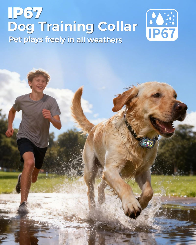 2-in-1 Dog Shock & Bark Collar with Remote – 4500FT Anti-Barking E Collars for Dog Training, IP67 Waterproof for Small Medium Large Breed (8-120Lbs) Black - PawsPlanet Australia
