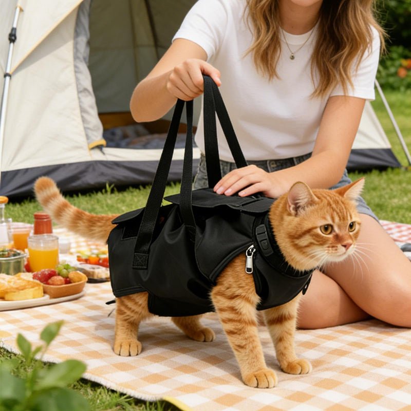 Cat Grooming Restraint System – Comfortable, Adjustable Cat Safety Harness, Durable Nylon Cat Restraint | Hand-Operated Cat Restraint for Nail Trimming, Bathing, Washing, Ear Cleaning, Cat Grooming