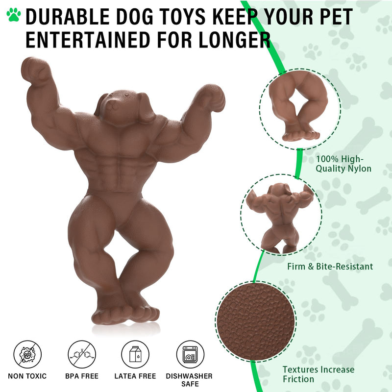 Dog Chew Toys/Super Muscle Dog Toys/Dog Toothbrush Toy/Tough Dog Toys for Aggressive Chewers/Dog Toys for Large Dogs/Dog Toys/Large Dog Toys/Indestructible Dog Toys/Tough Dog Chew Toys for Medium