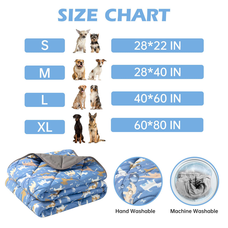 Dog Cooling Mat,Cat Self Cool Ice Pad,Lightweight Pet Cooling Pads Blanket Bed Cover,Puppies Summer Cool Tech Fabric,Washable Dog Sleeping Mat for Home & Outdoor,Keep Cool for Pets L(40*60In) Blue-Dog - PawsPlanet Australia