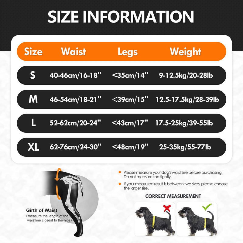 Dog Lifting Harness, Dog Support Harness Slings for Back Legs，Adjustable Dogs Support Strap for Injured Disabled Elderly Dogs (XL) XL