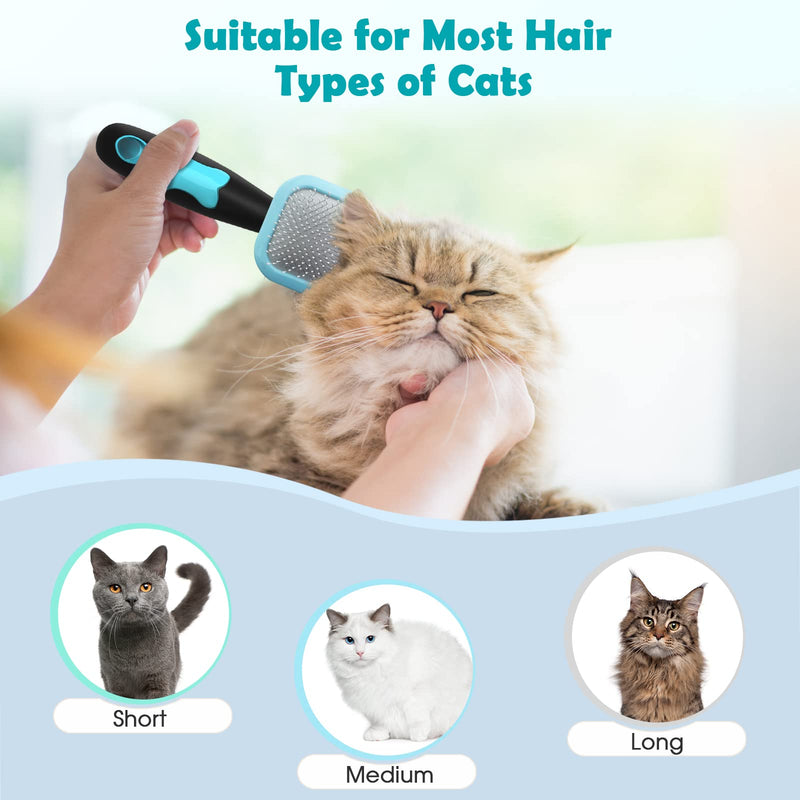 Slicker Brush, Dog Brush for Gently Cleaning Shedding Hair, One Size Blue