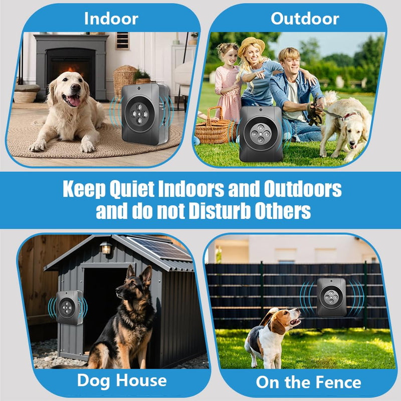 Anti-Barking Deterrent for Dogs, 3 Modes Bark Deterrent Device, Indoor & Outdoor Bark Silencer Box, Rechargeable Stop Barking Aid, Safe for Small, Medium & Large Breeds, Long Range & Waterproof - PawsPlanet Australia