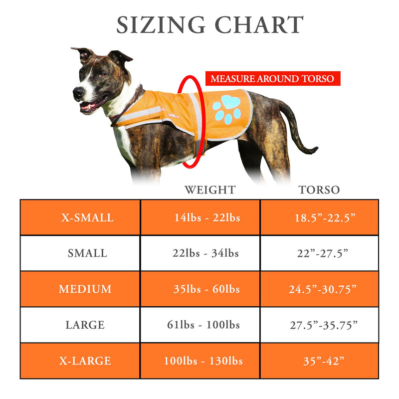 Reflective Dog Vest. Hi-Visibility, Fluorescent Blaze Orange Dog Vest Helps Protect Your Best Friend. Safeguard Your PUP from Motorists & Hunting Accidents, On or Off Leash. (Med) Medium - PawsPlanet Australia