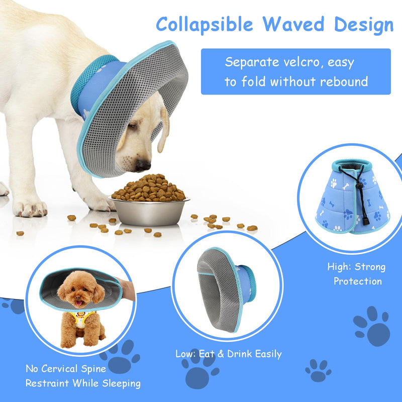 Cat Cone, Adjustable Cat Cone Collar Soft to Stop Licking, Foldable Dog Cones for Small Dogs, Water Resistant Neck Cone for Cats,Lightweight Cat Recovery E Collar for Small Dogs and Cats XS - PawsPlanet Australia
