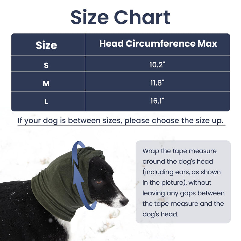 Nanaki Dog Calming Hoodie,Upgrade Anti-Slip Hematomas Ear Wraps For Dogs Ear Covers,Adjustable Dog Ear Muffs Noise Protection,Fireworks Dog Ear Protector Dog Grooming Ear Cover Dog Head Wrap Dog Snood Large Green - PawsPlanet Australia