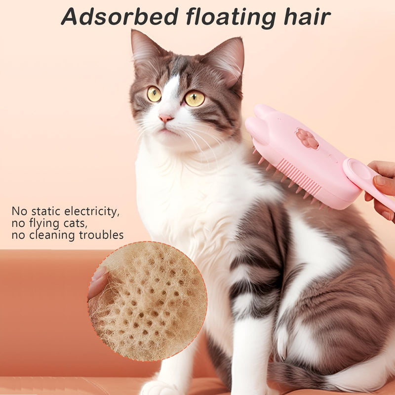 Cat Steam Bursh, Steam Pet Hair Brush for Cats and Dogs, 3 in 1 Cat Grooming Steam Brush for Massage, Multifunctional Cat Grooming Brush, Pet Hair Removal Tool Comb for Cats and Dogs - PawsPlanet Australia