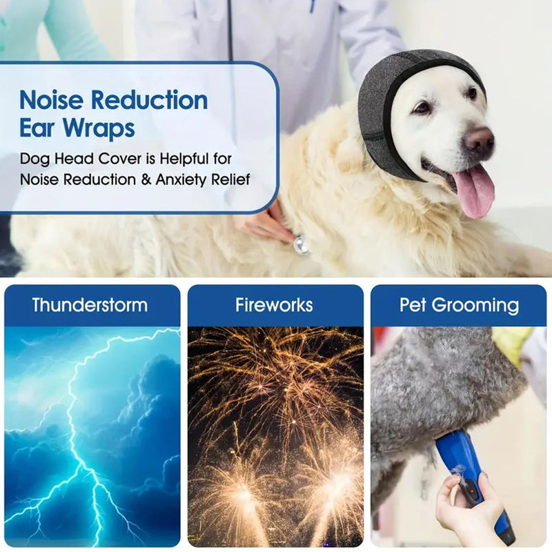 Dog Ear Protectors, Dogs Snood Ears Protector, Nlsqw Dog Ear Defenders, D-og Ears Cover, Muffs Noise Protection Comfortable Quiet Dogs Calming Hood for Grooming, Thunder, Fireworks & Bathing