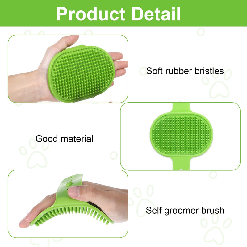 4 Pcs Silicone Grooming Strap Pad for Cats, Adjustable Rubber Cat Self Groomer Corner Scratcher, Cat Face Scratchers Massager for Long Short Hair, Self Grooming Cats Brush Rubbing Post Accessories 2pcs Yellow, 2pcs Green - PawsPlanet Australia