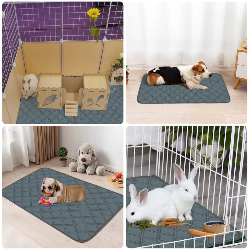 4 Pack Guinea Pig Cage Liners Washable Guinea Pig Bedding Reusable Waterproof Super Absorbent Guinea Pig Pee Pads Anti Slip Mat for Small Animals Rabbit Hamster Rat - 24" x 18" 24 x 18 Inch (Pack of 4) - PawsPlanet Australia