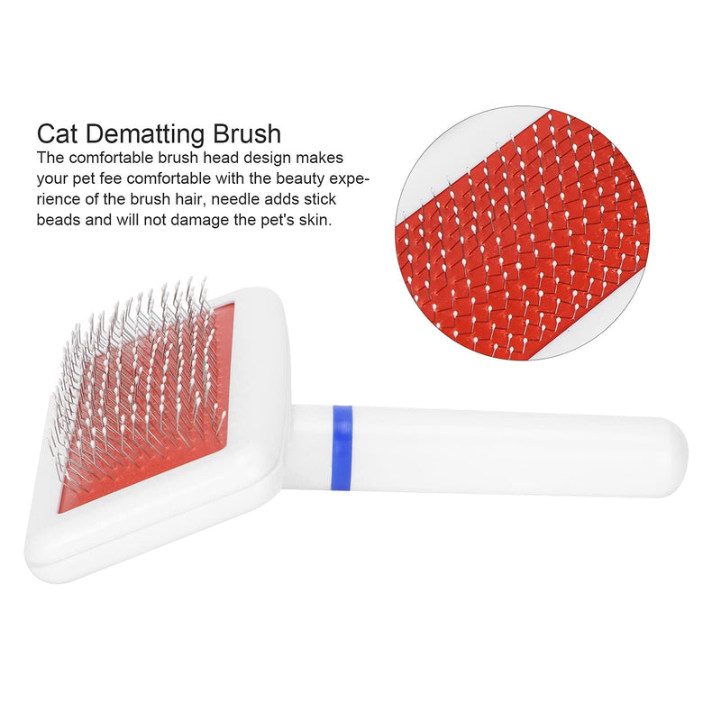 Small Dog Hair Comb, Grooming Slicker Brush, Stainless Steel Deshedding Dematting Brush, Rotating Head for Dogs and Cats - PawsPlanet Australia