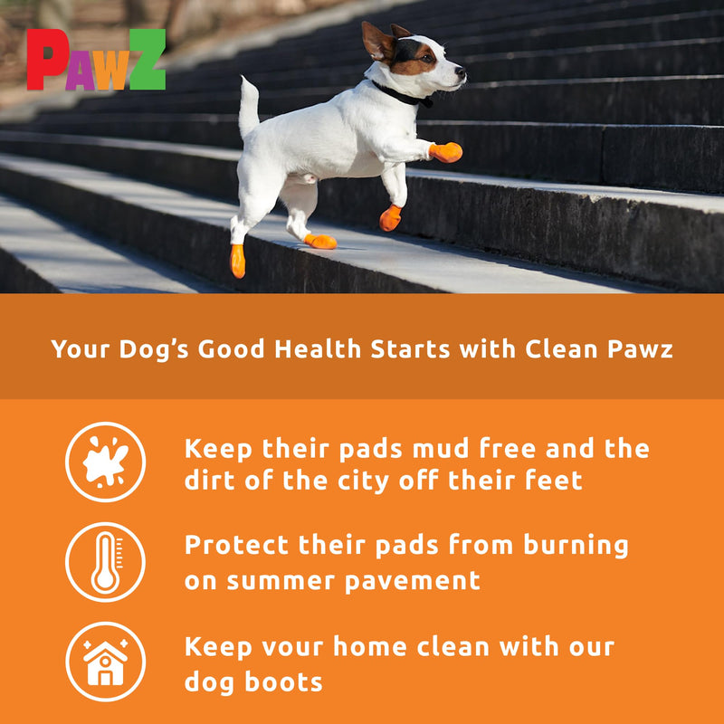 PawZ Rubber Dog Boots for Paws up to 2", 24 Total (2 Packs of 12) - All-Weather Booties for Hot Pavement, Snow, Mud, and Rain - Waterproof, Anti Slip Dog Socks - X-Small, Black - PawsPlanet Australia