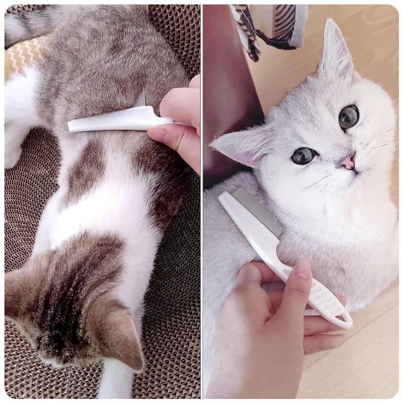 Flea Comb for Dogs and Cats, Pet Flea Comb, Multifunctional Pet Hair Comb Flea and Tear Stain Removal, Flea Comb for Small Dogs, Flea Comb for cats, Pets Grooming Comb Kit for Cats Dogs Puppies - PawsPlanet Australia