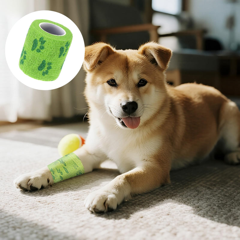 6 Rolls No Chew Bandage for Dogs, Bandage Wrap for Dogs, Self Adhesive Non-Woven Bandage Wrap for Dog Legs Paws Wounds