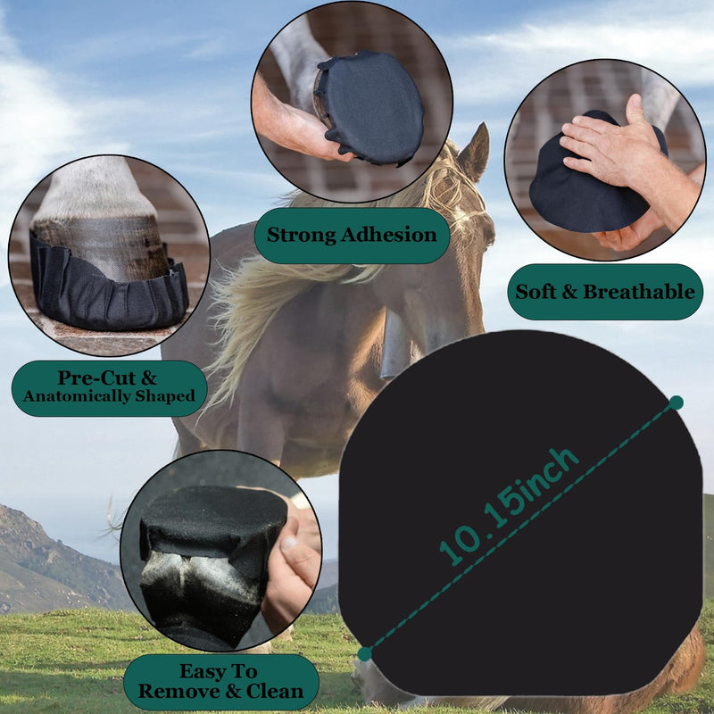 24 Pack Horse Hoof Tape with 8 Rolls of Vet Wrap, Strong Sticky Wraps, Magic Cushion Hoof Packing, Thrush Treatment for Horses, Horse Supplies for Real Horses 24 Pcs with 8 Wrap - PawsPlanet Australia