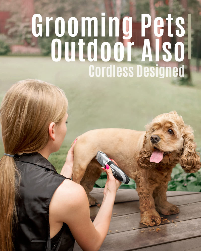 oneisall Dog Shaver Clippers Low Noise Rechargeable Cordless Electric Quiet Hair Clippers Set for Dogs Cats Pets - PawsPlanet Australia
