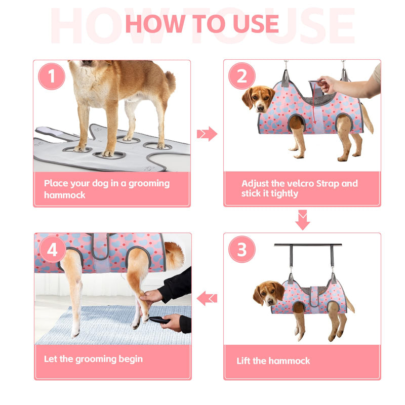 Pet Grooming Hammock for Cats & XS Small Dogs with Nail Clippers/Nail Trimmers, Dog Grooming Harness for Nail Trimming, Pet Grooming Sling Helper for Cutting Nails with Nail Clippers, Nail File XS for Cats & Tiny Dogs 20LB - PawsPlanet Australia