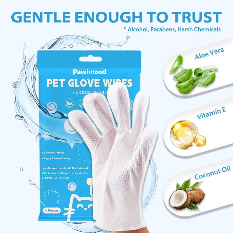 30Pcs Hypoallergenic Pet Grooming Wipes for Dogs & Cats - Coconut Oil Cleaning & Deodorizing Bathing Wipes with Hydrating Formula for All Body Parts,Dog Cleaning Wipes Remove Odor (5 Pack) 5 PACK - PawsPlanet Australia
