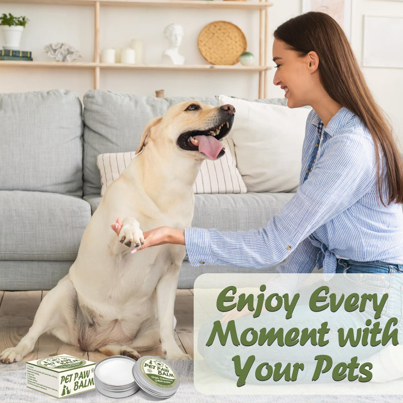 Dog Paw Balm, Paw Moisturizer for Dogs and Cats, Contains Coconut Oil, Nourishing and Moisturizing, Suitable for Dry, Cracked Paws and Noses, 60g - PawsPlanet Australia