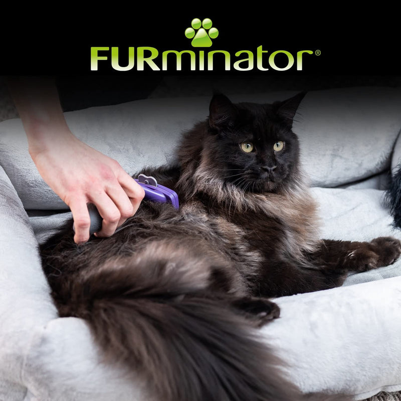 FURminator Undercoat deShedding Tool for Medium/Large Long Hair Cats Over 4.5 kg 1 Count (Pack of 1) yth m