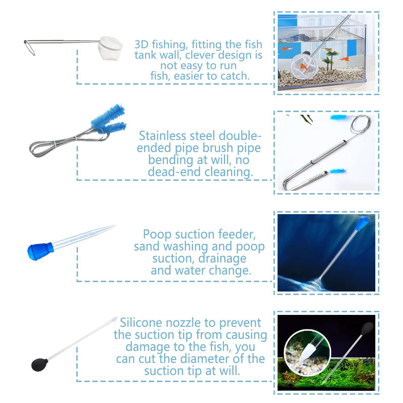 Aquarium Fish and Shrimp Feeding Dish Set, Fish Shrimp Feeder Tube Kit, Perfect for Easy and Feeding of Your Aquatic Pets, with Fish Feeding Ring and Cleaning Brush TZ2 - PawsPlanet Australia