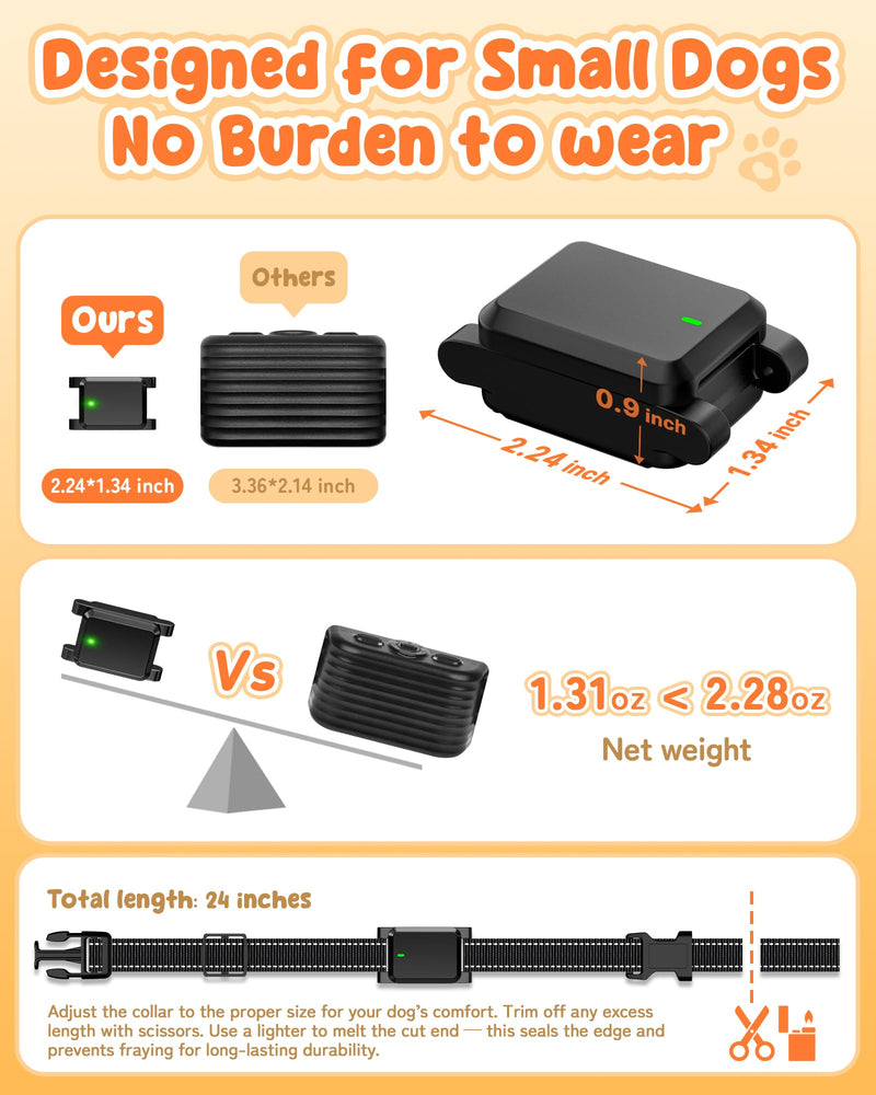 Small Dog Shock Collar for Dogs 5-15lbs - 2000FT Remote,Waterproof,Vibration/Beep/Safe Shock E-Collar - Dog Training Collar with Remote Control for Puppies, Small & Medium Breeds - PawsPlanet Australia