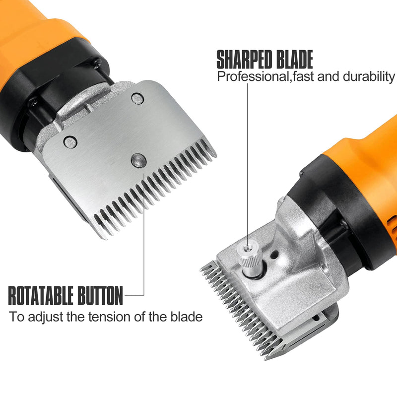 Horse Clippers,550W Professional Heavy Duty Horse Electric Grooming Kits,6-Speeds Electric Livestock Body Clippers for Horses Equine Goat Cattle - PawsPlanet Australia
