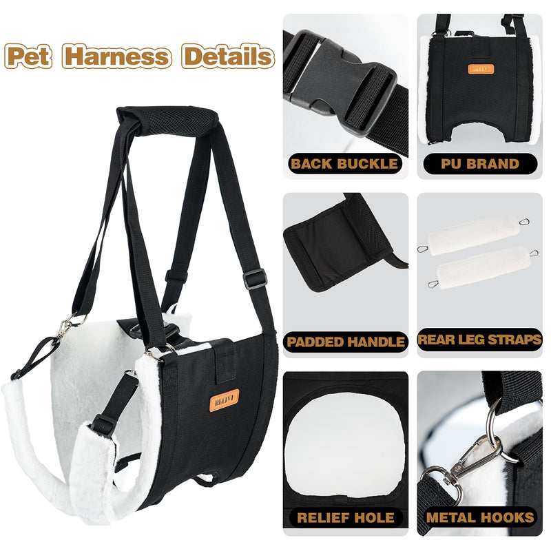 Dog Lift Harness Sling for Large Dogs - Adjustable Rear Leg Support with Padding & No-Slip Back Fixed Buckle, Hip Dysplasia/ACL/TPLO Surgery Recovery Aid, Dog Harness for Injured,Disabled/Senior Dogs L - PawsPlanet Australia