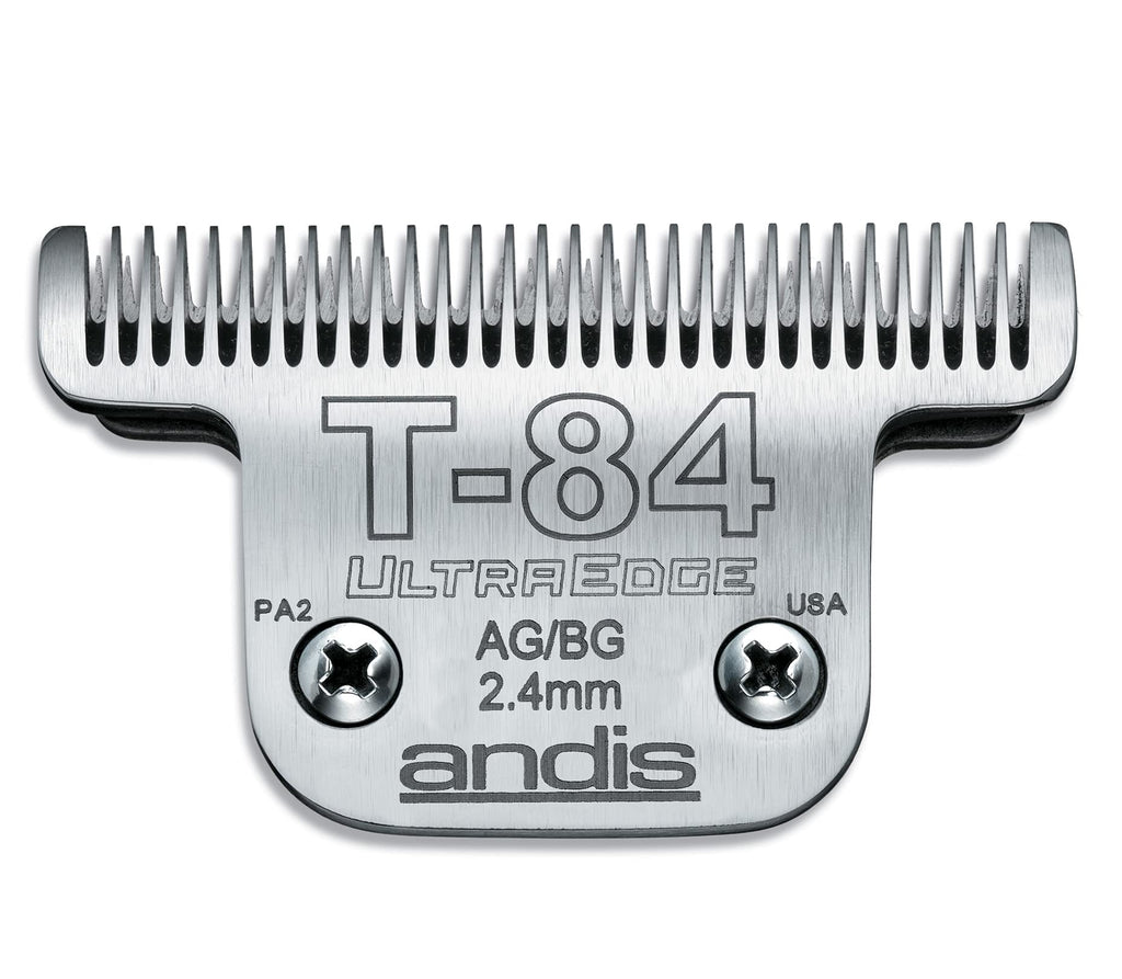 Andis – 21641, Ultra Edge Dog Clipper Blade – Carbon-Infused Steel With Exclusive Hardening Process, Long-Lasting Blades, 3/32-Inch Cut Length – For Dogs & Medium-Sized Animals, Size-T-84, Chrome