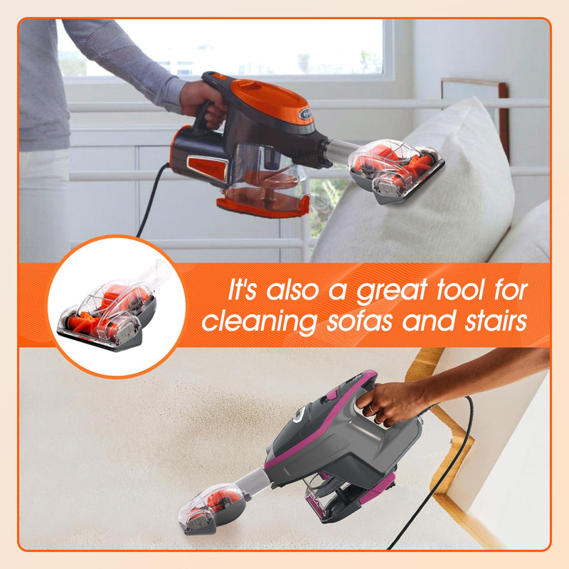 Upgraded Vacuum Pet Hair Power Brush Tool Attachment Compatible With Shark HV300 HV320 HV322 NV752 NV650 NV680 NV800 NV150 LA502 ZU560 ZU561 ZU60 AZ2001 HZ2002 UV725 Vacuum Replacement Parts Orange