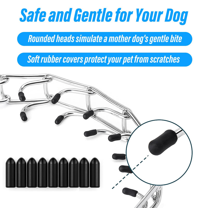 Heavy-Duty Prong Collar for Large Dogs – Adjustable No-Pull Metal Dog Collar with Quick Release Buckle, Pinch Collar for Medium to Large Breeds (L, 20"-21.6") - PawsPlanet Australia