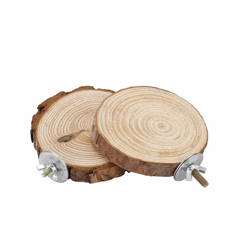 Mogoko Natural Wood Bird Perches Birdcage Stands Parrot Perch Stand Perch Platform Cage Accessories Cockatiel Toys for Budgies Parakeets Lovebirds 1Y+1I+2O - PawsPlanet Australia