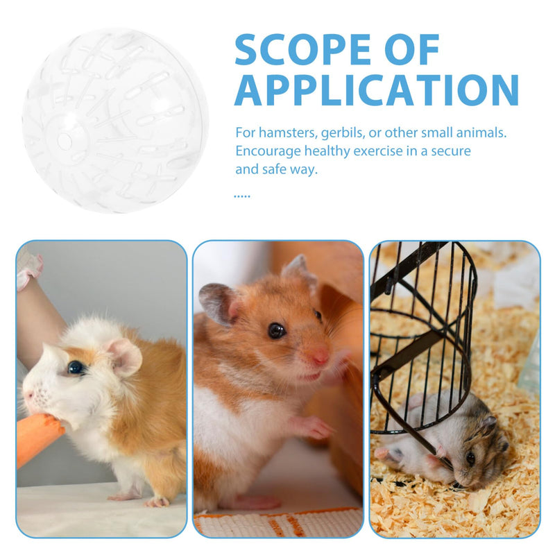 FOMIYES Hamster Exercise Ball 10CM Hamster Running Ball Transparent Hamster Wheel for Dwarf Hamsters Small Animal Pet to Reduce Boredom and Increase Activity (Random Color) - PawsPlanet Australia