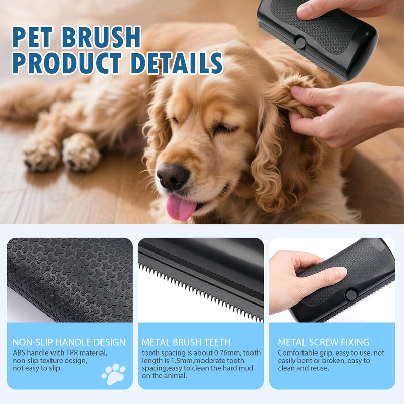 2PCS Deshedding Dog Brush,Dog Grooming Brush for Shedding, Pet Hair Removal Tool for Cats, Dogs, Horses, Easy Hair Removal for Pets - PawsPlanet Australia