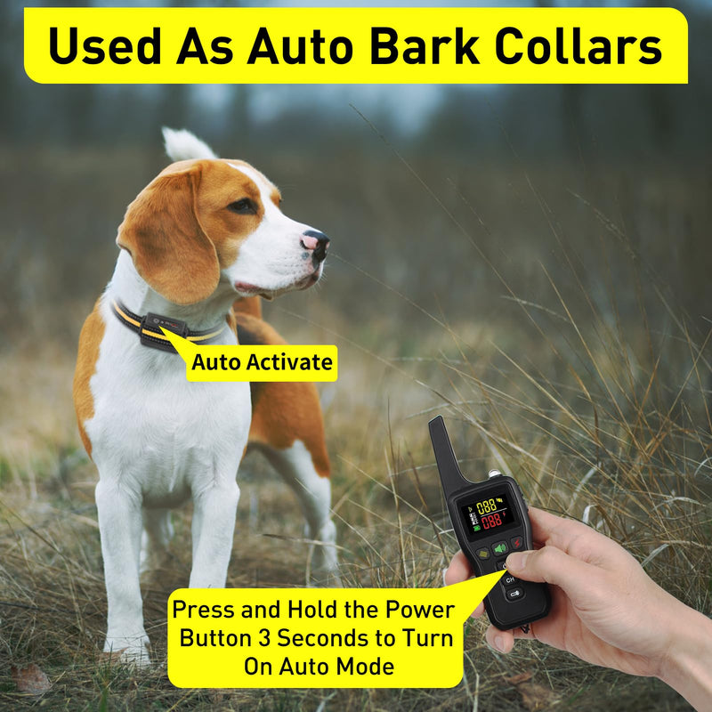 PetJoy Automatic Bark Collar for Dogs - Shock Collar with Remote and Auto Modes, Bark Training Combo - Level 1-5, 3300 Ft Range Collar 02 - PawsPlanet Australia