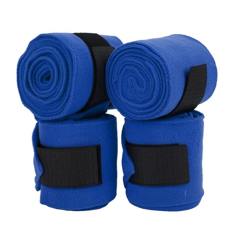 Horse Leg Wrap Self Adhesive Fleece Bandages 4pcs Multifunctional Support for Training Exercising (Blue)