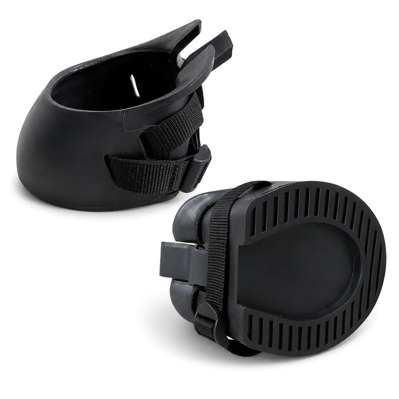 2 Pack Horse Hoof Boots, Durable Rubber Hoof Protectors for Horses Slip-On Protective Hoof Covers for Riding Training and Hoof Care (L)